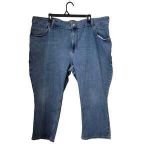 Lee Plus Size 26W Regular Fit Mid Rise Denim Blue Jeans. Gently Used Condition